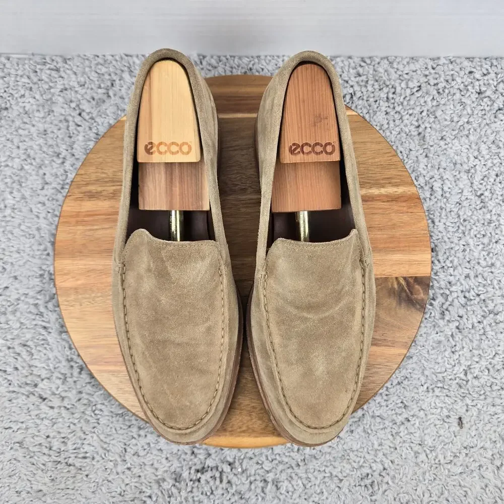 Vince Mens 11M Grant Camel Tan Suede Leather Daily Slip On Casual Daily Loafer
